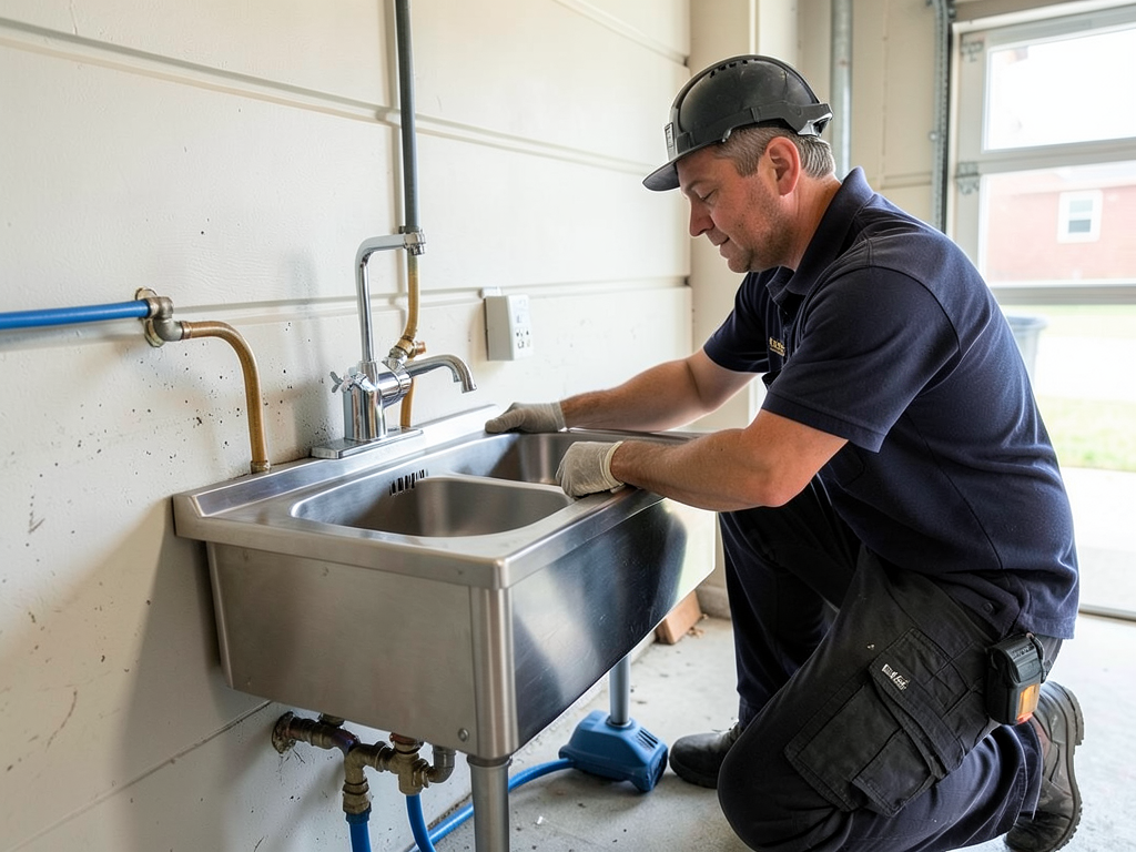 Adding a utility sink to your garage in knightdale