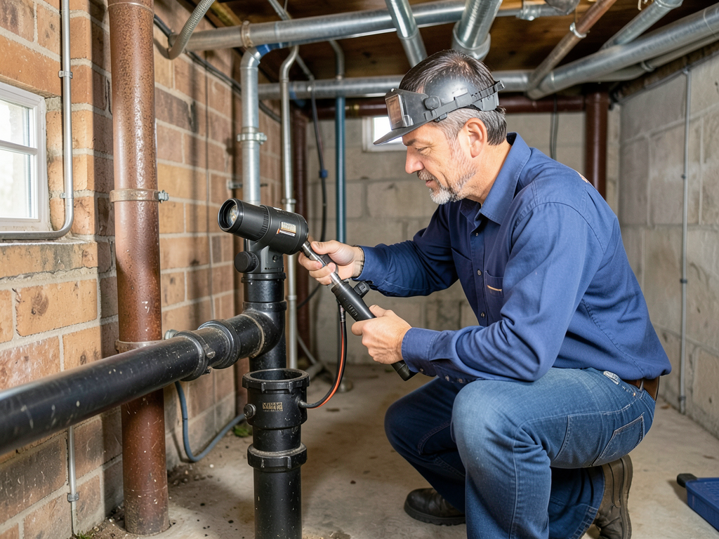 Replacing old cast iron sewer pipes in your histor